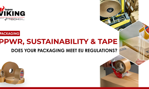 PPWR, Sustainability, and Tapes with images from tesa tapes and 3M