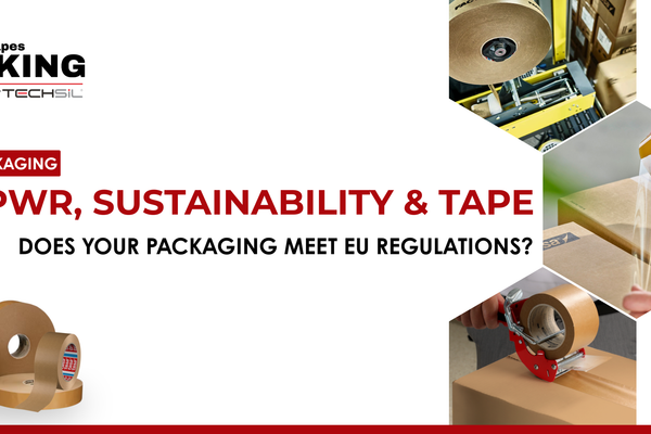 PPWR, Sustainability, and Tapes with images from tesa tapes and 3M