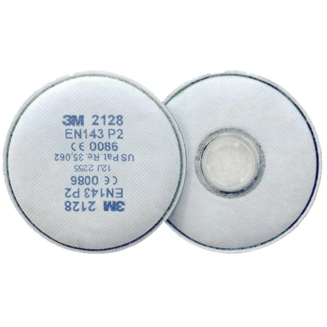 3M 2128 Particulate Filters P2 Nuisance Level Organic Vapour and Acid Gas - Pack of 20 Filters