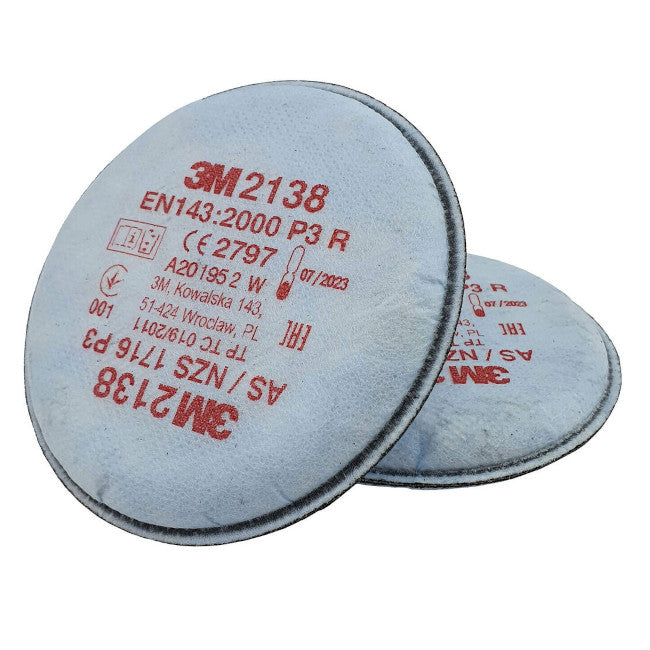 3M 2138 Particulate Filter P3 Nuisance Level Organic Vapour and Acid Gas - Pack of 20 Filters