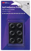 3M™ Bumpon™ SJ5009BL Protective Products Mini-pack, Black, 6 pieces, 22.3 x 10.1 mm, Natural rubber adhesive R-30