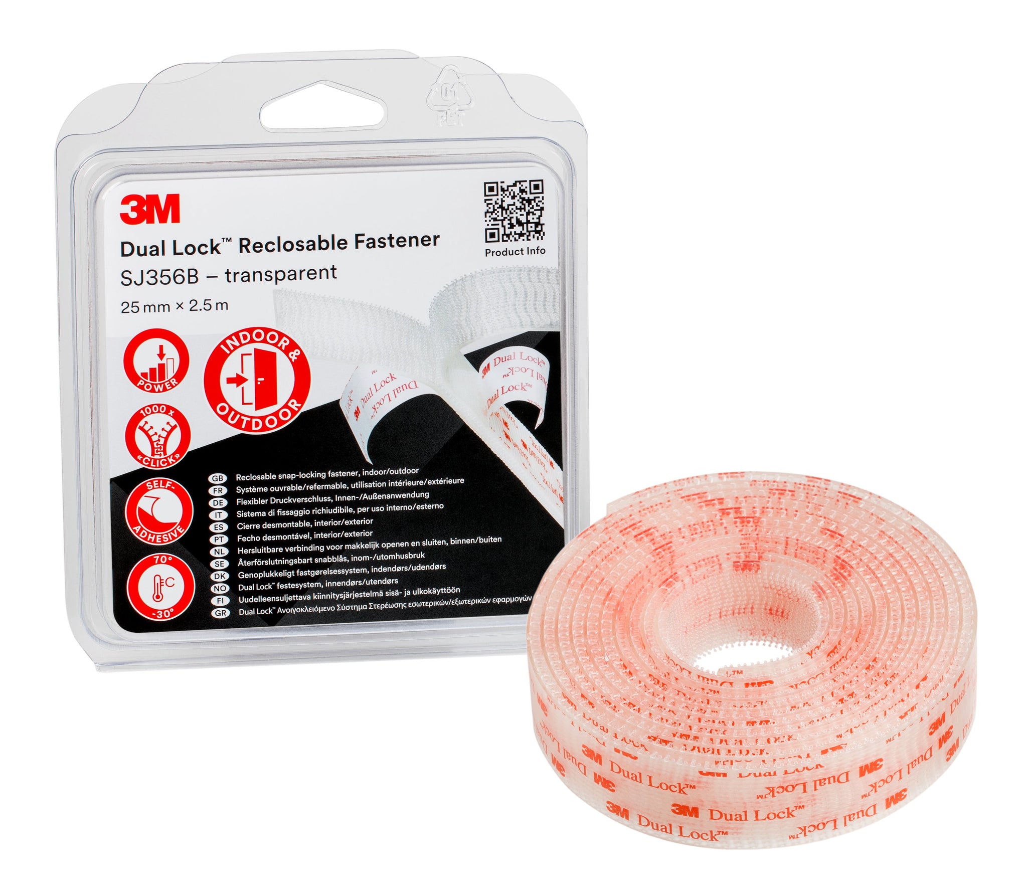 Système ouvrable et refermable 3M Dual Lock SJ356B - 25 mm x 2.5 m Système ouvrable et refermable 3M Dual Lock SJ356B - 25 mm x 2.5 m