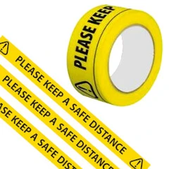 Please Keep A Safe Distance Tape 48mm x 33m Back in stock